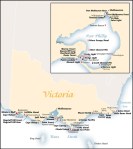 Lighthouses in Victoria - Map courtesy of John Ibbotson