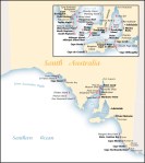 South Australian Lighthouses - Map courtesy of John Ibbotson